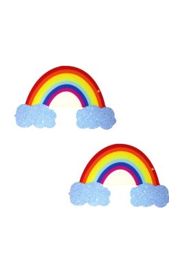 Rainbow Glitter Cloud Pasties