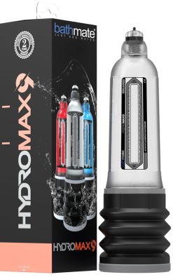 Bathmate Hydromax9 Penis Pump Waterproof Crystal Clear