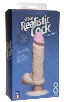 The Realistic Cock Ultraskyn Vibrating 8 - Vanilla