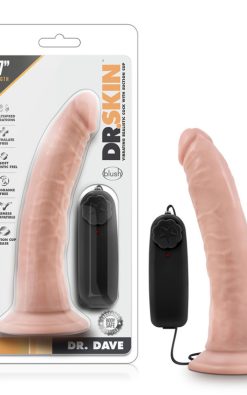 Dr. Skin - Dr. Dave - 7 Inch Vibrating Cock With Suction Cup - Vanilla Ea