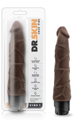 Dr. Skin - Cock Vibe 1 - 9 Inch Vibrating Cock - Chocolate