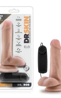 Dr. Skin - Dr. Rob - 6 Inch Vibrating Cock With Suction Cup - Vanilla