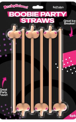 Boobie Straws 6 Pk (Flesh Color)
