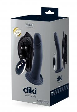Diki Rechargeable Vibrating Dildo With Harness