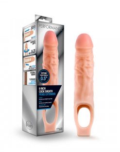 Performance - 9 Inch Cock Sheath Penis Extender - Vanilla