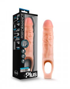 Performance Plus - 9 Inch Silicone Cock Sheath Penis Extender - Vanilla