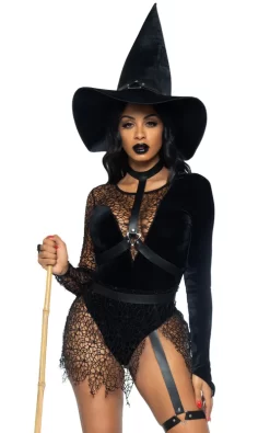 Crafty Witch Sexy Costume With Hat